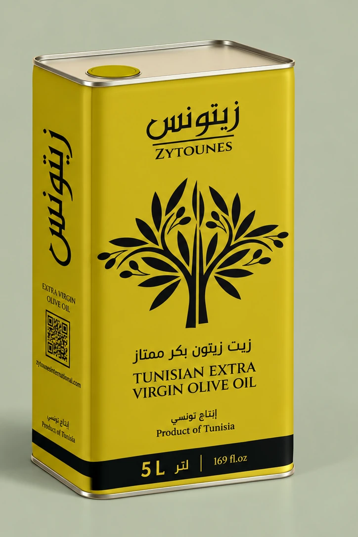 Zaytouns Tunisian extra virgin olive oil — gold 5 litre tin